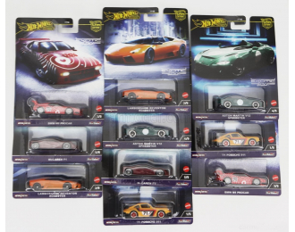 PORSCHE Set Assortment 10 Pieces Exotic Envy, Various