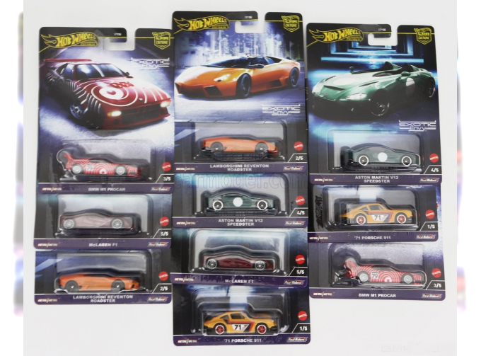 PORSCHE Set Assortment 10 Pieces Exotic Envy, Various