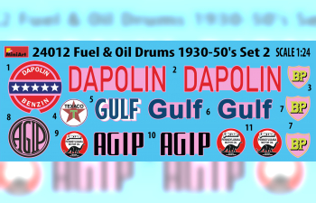 Сборная модель Fuel & Oil Drums 1930 - 1950 Set 2