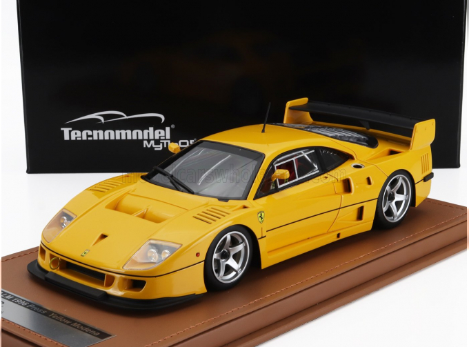 FERRARI F40 Lm Press Version (1996) - With 5 Spoke Silver Rims, Giallo Modena - Yellow