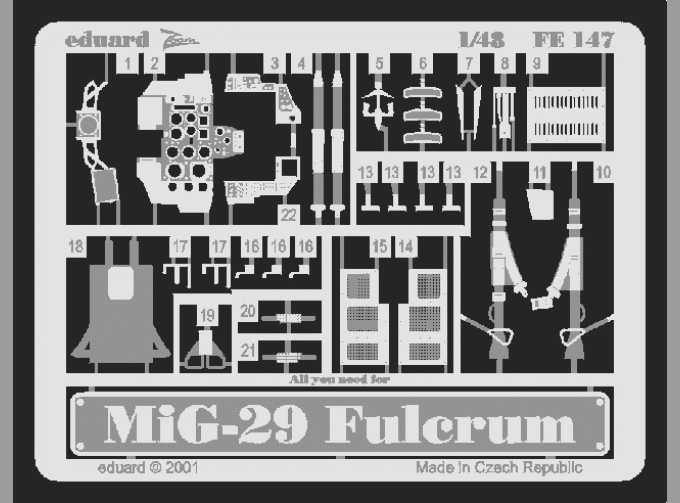 Фототравление для MiG-29A Fulcrum