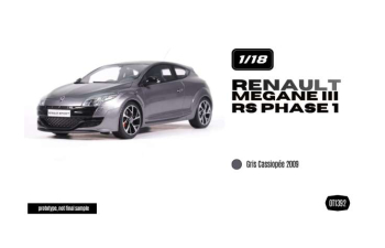 RENAULT Megane III RS Phase 1 *Resin series* (2009), Gris Cassiopee