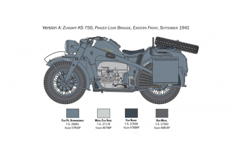 Сборная модель Мотоцикл ZUNDAPP KS 750 с коляской