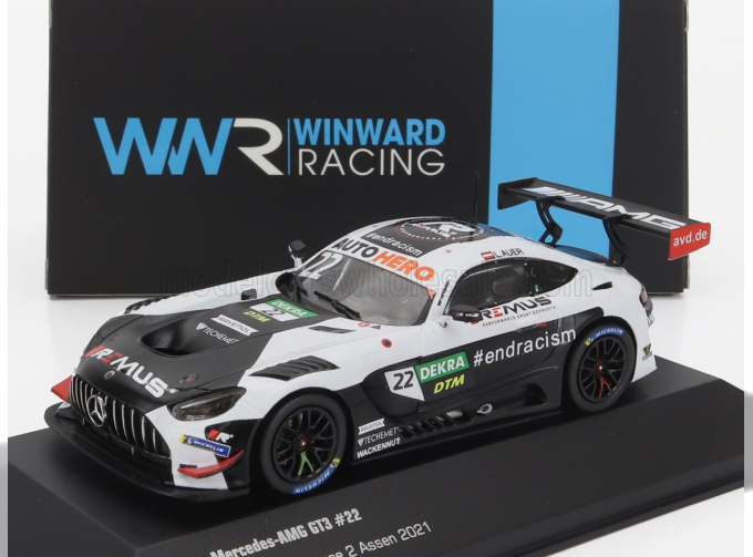 MERCEDES-BENZ Amg Gt3 Evo Team Winward №22 Winner Race 2 Assen Dtm (2021) L.Auer, White Black