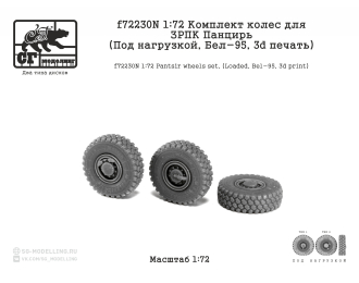 Комплект колес для ЗРПК Панцирь (Под нагрузкой, Бел-95, 3d печать)