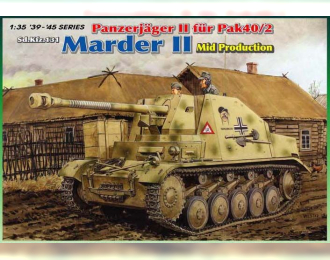 Сборная модель Panzerjäger II für Pak 40/2, Sd.Kfz.131 Marder II Mid Production