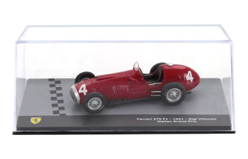 FERRARI F1 375 №4 Italy Gp (1951) Gigi Villoresi - Con Vetrina - With Showcase, Red