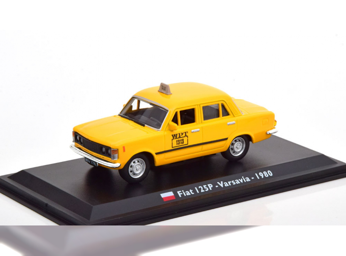 FIAT 125P Taxi Warsaw 1980, yellow