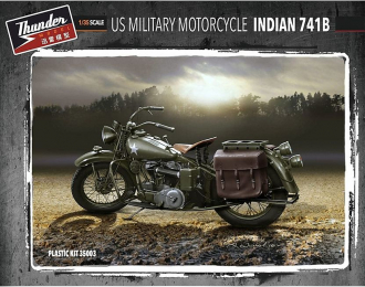 Сборная модель Американский армейский мотоцикл Indian 741B (2 модели в коробке)
