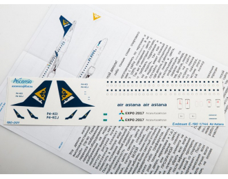 Декаль на самолет Embraer 190 (Air Astana)