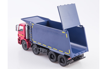 Камский грузовик 65801-T5 самосвал, красный / синий