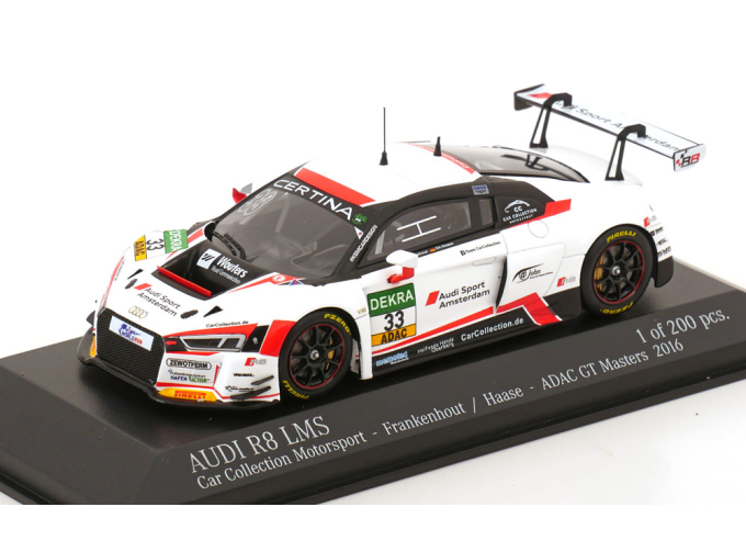 AUDI R8 Lms Team Car Collection Motorsport №93 Adac Gt Master (2016) Frankenhout - Haase, White