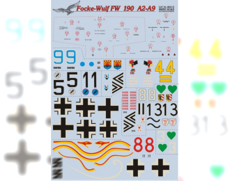 Набор декалей FW 190А2-А9 А complete set decals