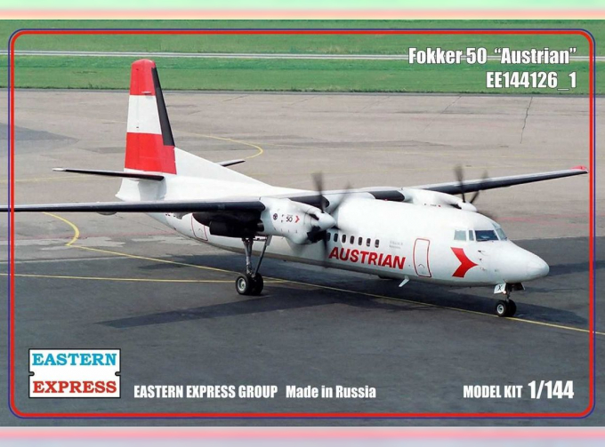 Сборная модель Пассажирский самолет Fokker F-50 (Austrian)