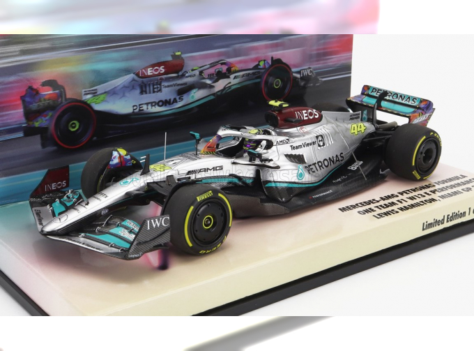 MERCEDES-BENZ GP F1 W13e Team Mercedes-amg Petronas F1 №44 6th Miami Gp (2022) Lewis Hamilton, Silver Green