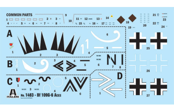 Сборная модель MASSERSCHMITT Bf 109 G-6 Military Airplane 1936