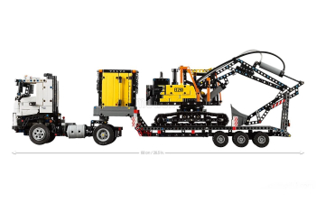 VOLVO Lego Technic - Fmx 540 Truck Pianale Trasporto Ec230e Escavatore - Electirc Excavator (2021), White