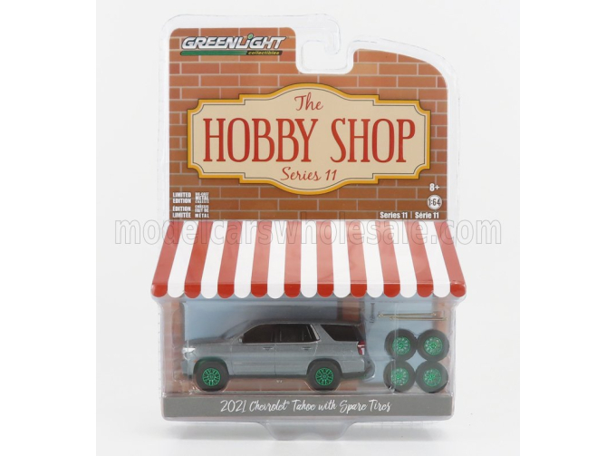 CHEVROLET Tahoe With Spare Tires (2021) - Green Wheels, Grey Met