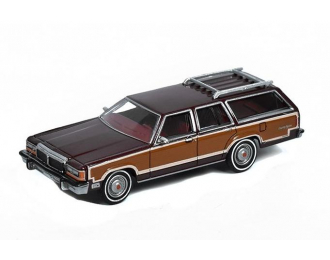 FORD LTD Country Squire (1979), dark red / wood decor