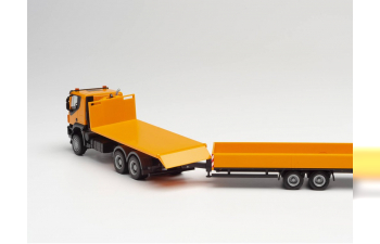 Iveco Trakker 6×6 Valník s Přívěsem Lowboy, yellow