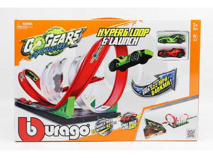 ACCESSORIES Diorama - Go Gears Extreme Hyper Loop & Launch With 2x Cars Included, Various