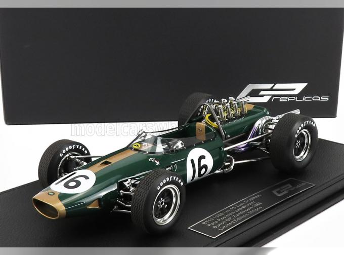 BRABHAM F1 Bt19 N 16 Winner Dutch Gp Jack Brabham 1966 World Champion - Con Vetrina - With Showcase, Green Gold