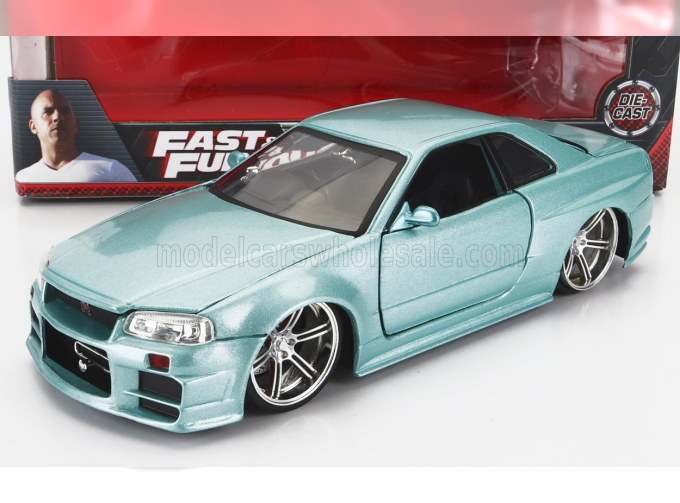 NISSAN Brian's Skyline Gt-r (bnr34) 1999 - Fast & Furious, Sea Green