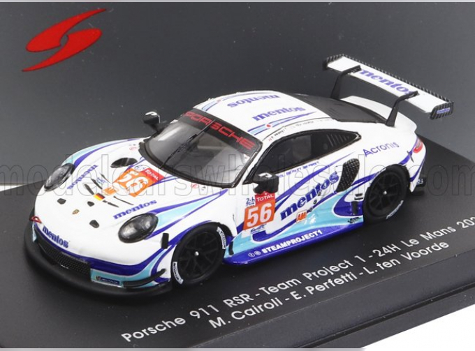 PORSCHE 911 991-2 Rsr 4.0l Team Project 1 N56 24h Le Mans (2020) M.Cairoli - E.Perfetti - L.ten Voorde, White Light Blue