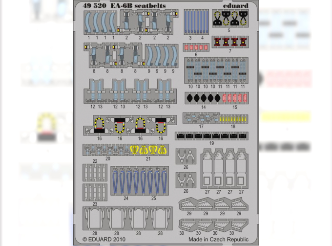 Фототравление EA-6B ремни безопасности