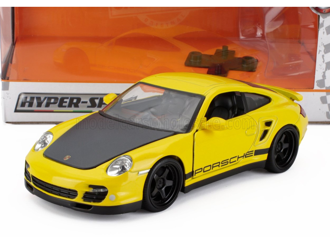 PORSCHE 911 997 Turbo Coupe (2006), Yellow Black