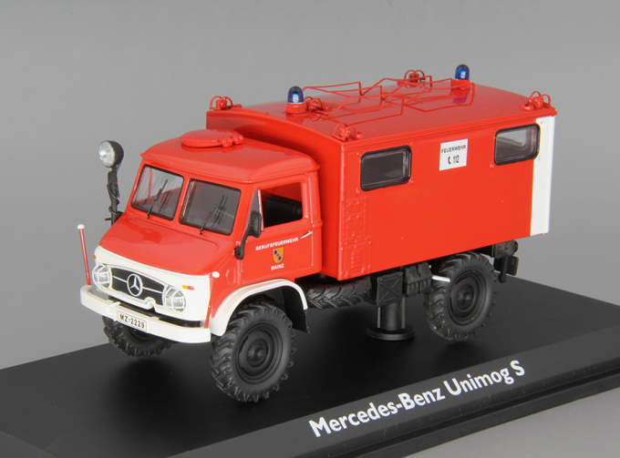 MERCEDES-BENZ Unimog 404S Funkkoffer "Feuerwehr", red / white