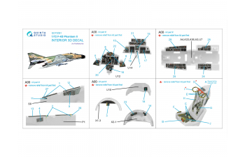 3D Декаль интерьера кабины F-4D (FineMolds)