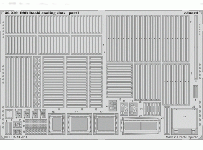 Фототравление для D9R Doobi cooling slats