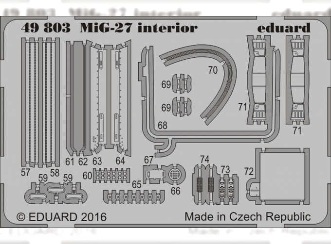 Фототравление для МиГ-27 интерьер