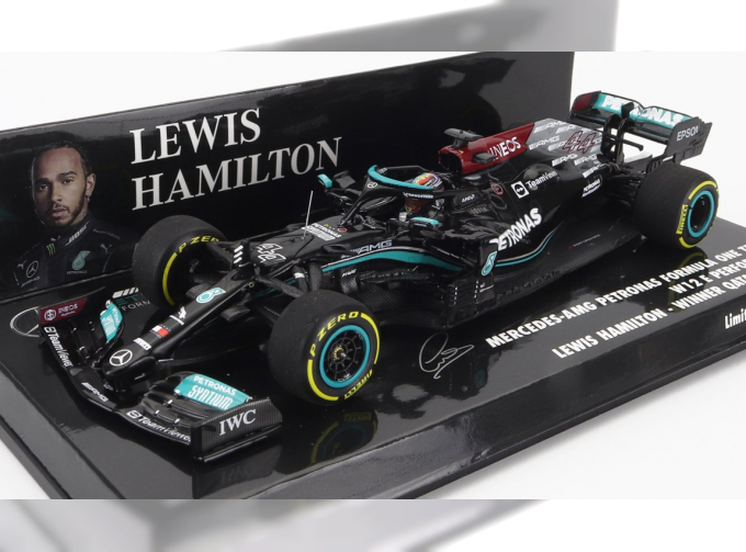 MERCEDES-BENZ GP F1 W12 Mercedes M12 Eq Power+ Team Amg Petronas Motorsport Formula One N 44 Winner Qatar Gp 2021 Lewis Hamilton, Black Green