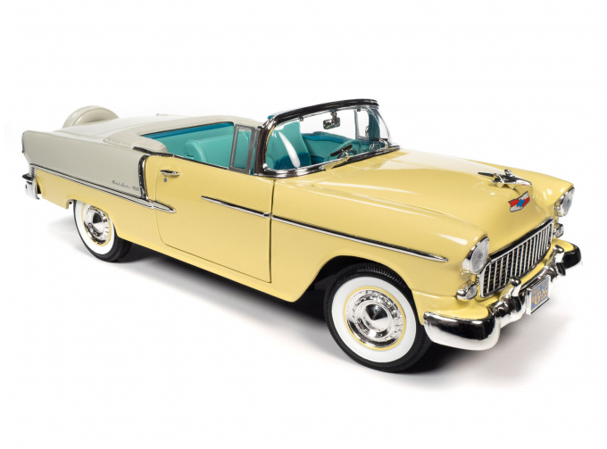 CHEVROLET Bel Air Convertible (1955) Harvest Gold & India Ivory (золотой с бежевым)