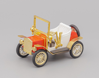 Машинка старинная, красный / белый