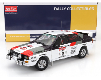 AUDI Quattro A2 №5 Rally Sanremo (1983) Hannu Mikkola - Arne Hertz, White Brown Red