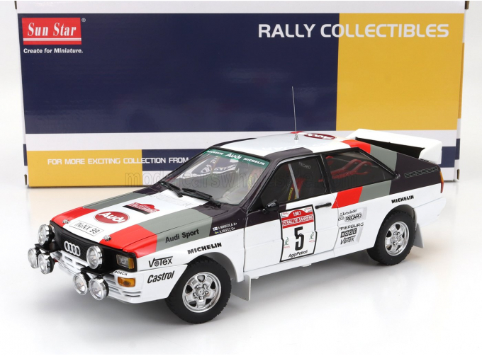 AUDI Quattro A2 №5 Rally Sanremo (1983) Hannu Mikkola - Arne Hertz, White Brown Red