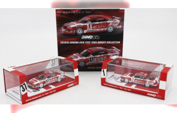 TOYOTA Set 2x Corona Exiv Zent №1 Racing + Esso №37 Racing (1995), Red White