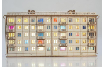 Сборная модель Хрущёвка пятиэтажный дом
