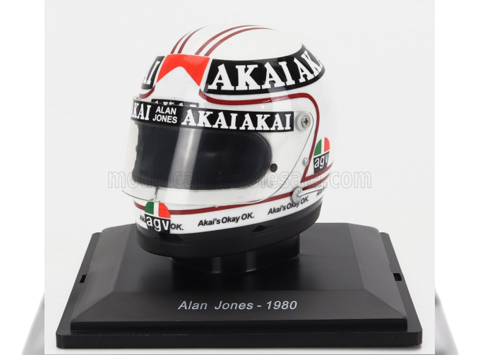 HELMET F1 Casco - Williams Fw07b N27 World Champion Season (1980) Alan Jones, White