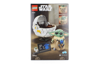 Сборная модель фигурка Star Wars - Grogu With Hover Pram - 1048 штук