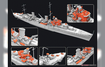 Сборная модель Light Cruiser HMS Aurora 1941