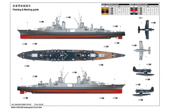 Сборная модель Корабль USS Indianapolis CA-35 1945