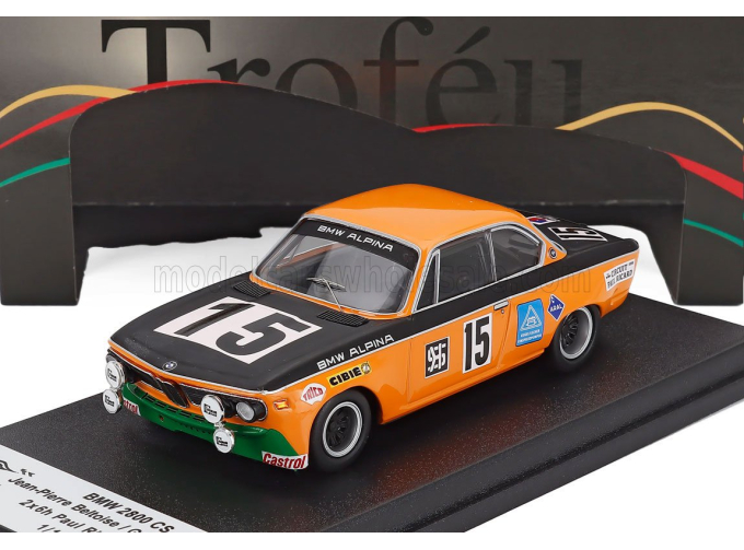 BMW 2800 Cs (night Version) №15 6h Paul Ricard (1971) Jean Pierre Beltoise - Gunther Huber, Orange Black