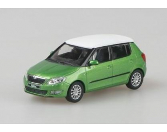 SKODA Fabia II (facelift 2010) Rallye, Green Metallic / White roof