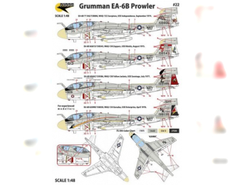 Декаль Grumman EA-6B Prowler. 4 Markings.