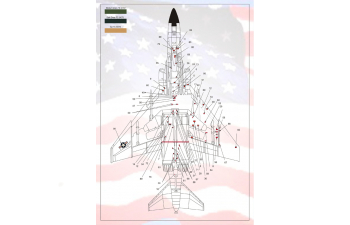 Декаль F-4 Phantom Technical stencils Dry decal