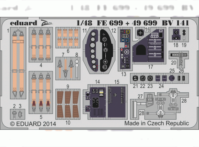 Цветное фототравление для BV 141 S. A.